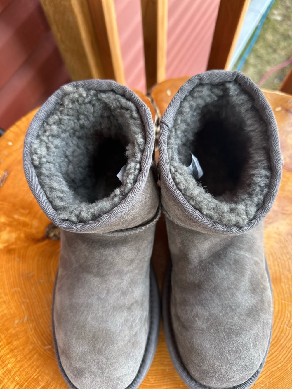 UGG Gray Shearling Booties - Picture 5 of 9